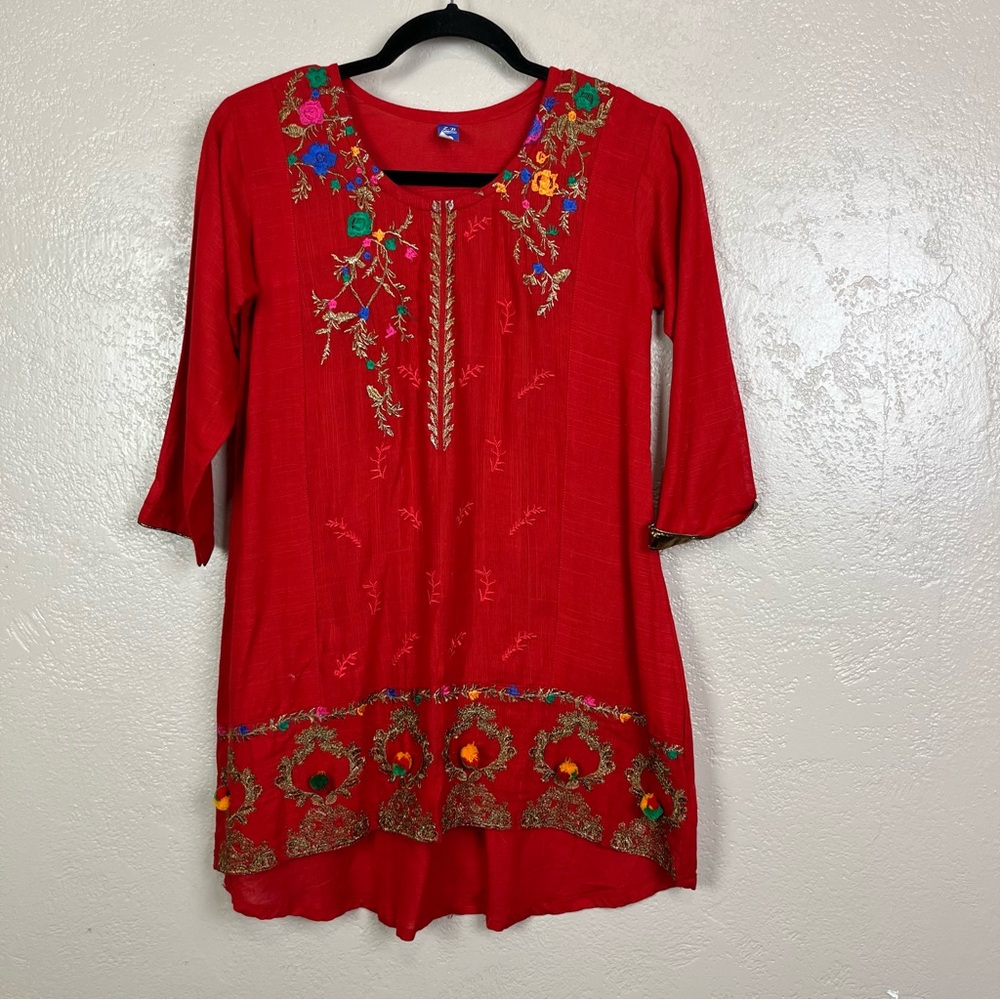 Kids Salwar Kameez Party Wear Indian Designer Wedding Pakistani Dress Tunic Sz10 - Picture 3 of 9